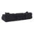 Chesnie Black Vegan Shearling Modular Sofa