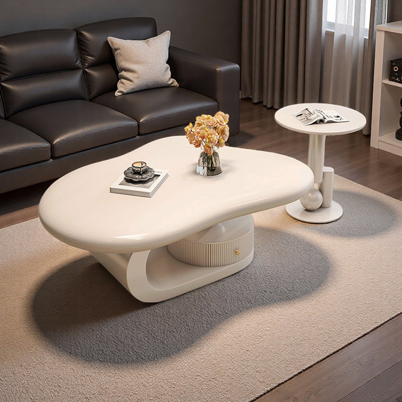 Ensemble de tables basses Home, H 17,71 po x L 47,24 po x l 31,1 po, Blanc, Blanc