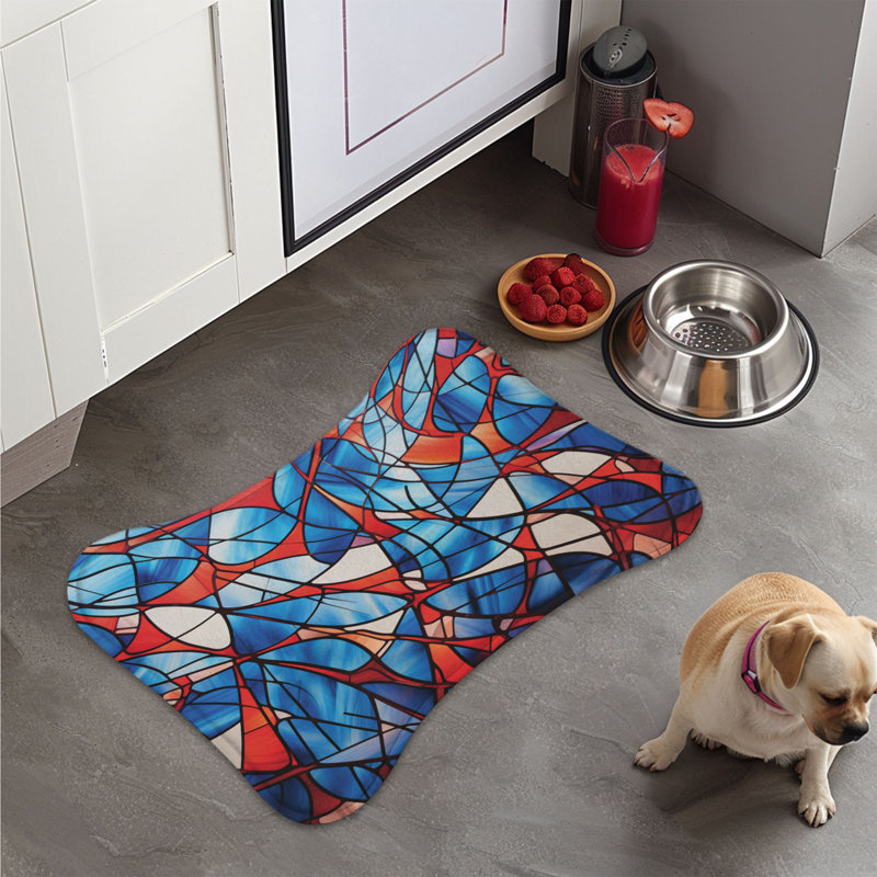 American Glass Art - Tapis d'alimentation en os 1 pièce, 18"