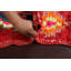 Tapis de couloir en laine de conception unique 4 pi 7 po x 9 pi 6 po noué à la main Tapis décoratif corail/vert