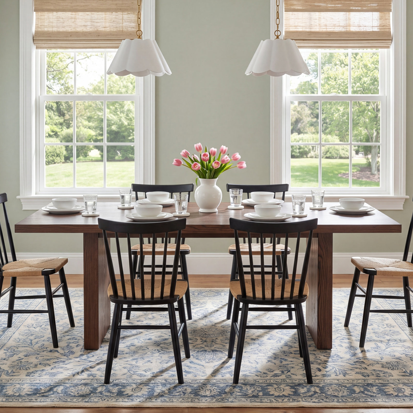Castille 96'' Dining Table, Dark Brown