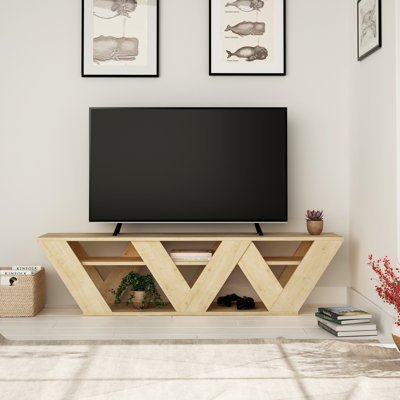 Kirstin TV Stand for TVs up to 48" | Modern Entertainment Unit with V-Shaped Legs