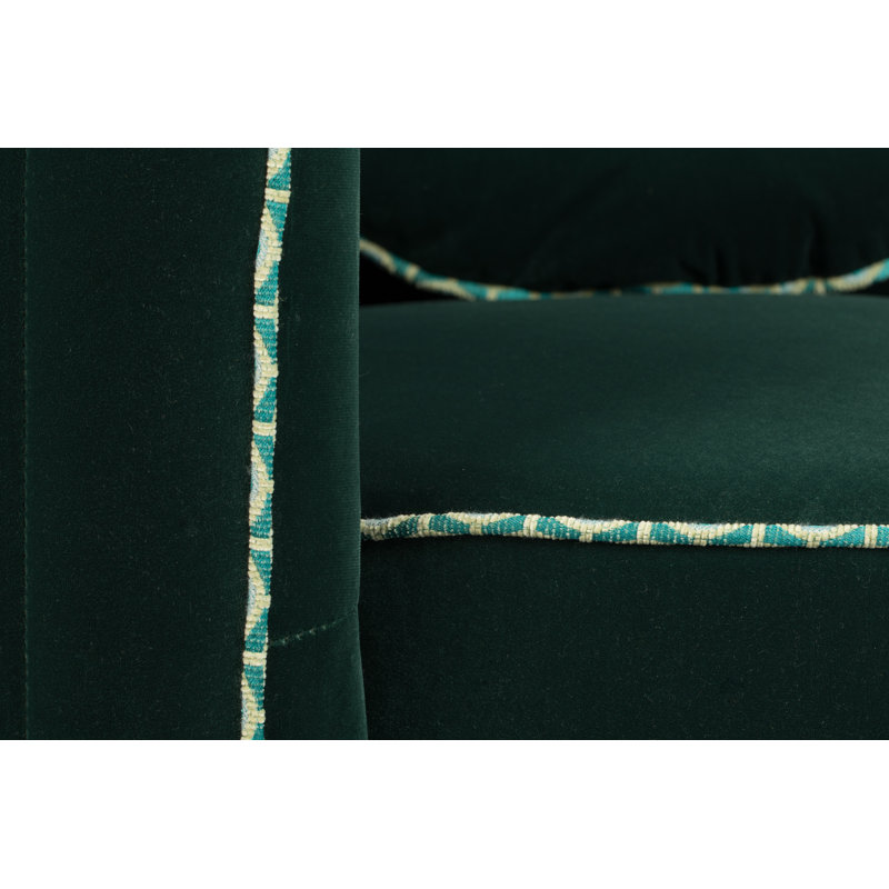 Sassy Granny Swivel Barrel Chair, Dark Green Velvet