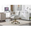 Chaise de bureau pivotante en tissu Teddy