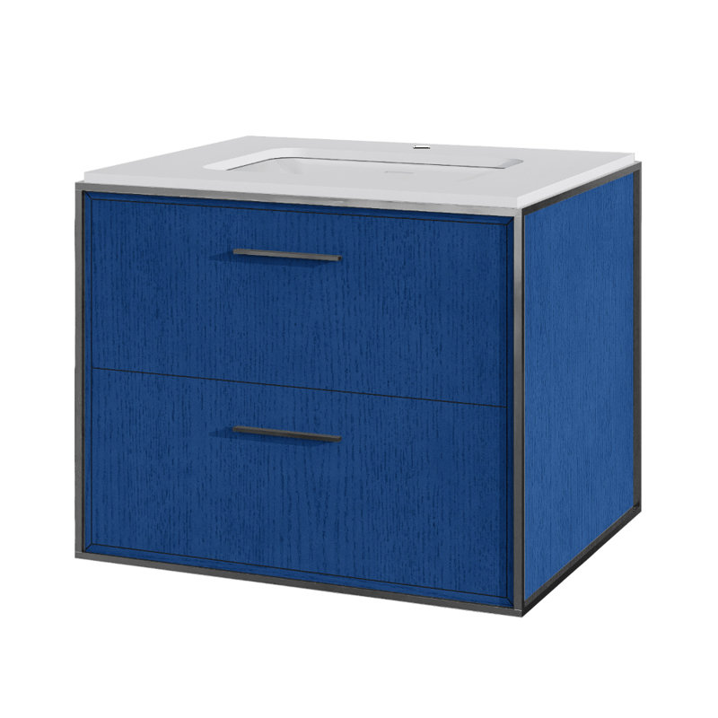Linea 24'' W Single Vanity, Horizon Blue, Single-Hole, Brushed Stainless Steel