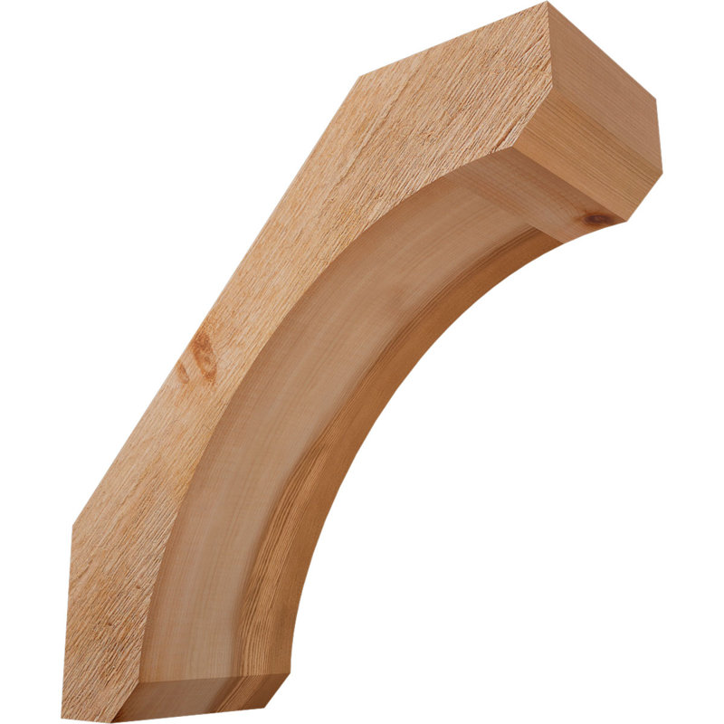 Attelle pour genoux à scie brute l 6 po x P 16 po x H 16 po, cèdre rouge de l'Ouest, Cèdre rouge de l'Ouest