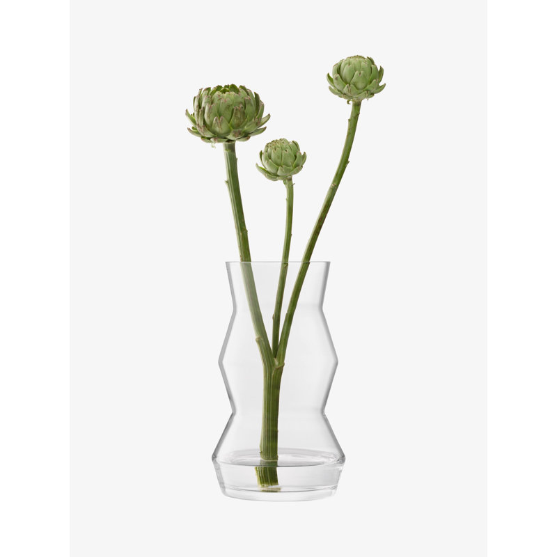 Sculpt Hurricane Candle Holder, 14.25" H x 8.25" W x 8.25" D, Clear