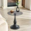 Tables de bout peu encombrantes, table d'appoint moderne en métal et verre de 19,6 pouces pour la maison