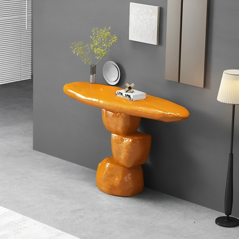 Console Modern Minimalist Art Design, H 35,43 po x l 47,24 po x P 15,75 po, Orange