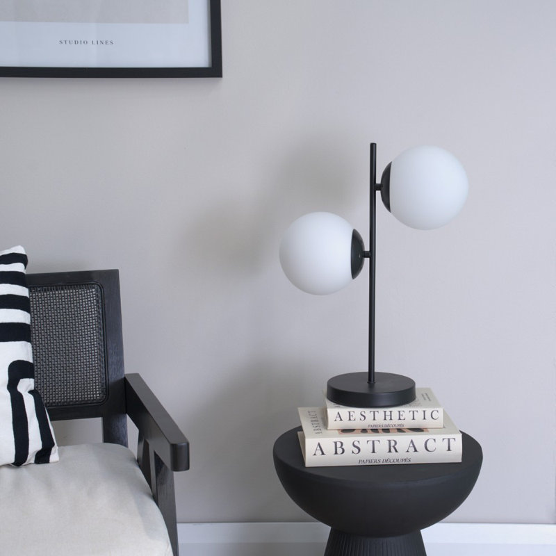 Airina Metal Table Lamp, Yes, Black