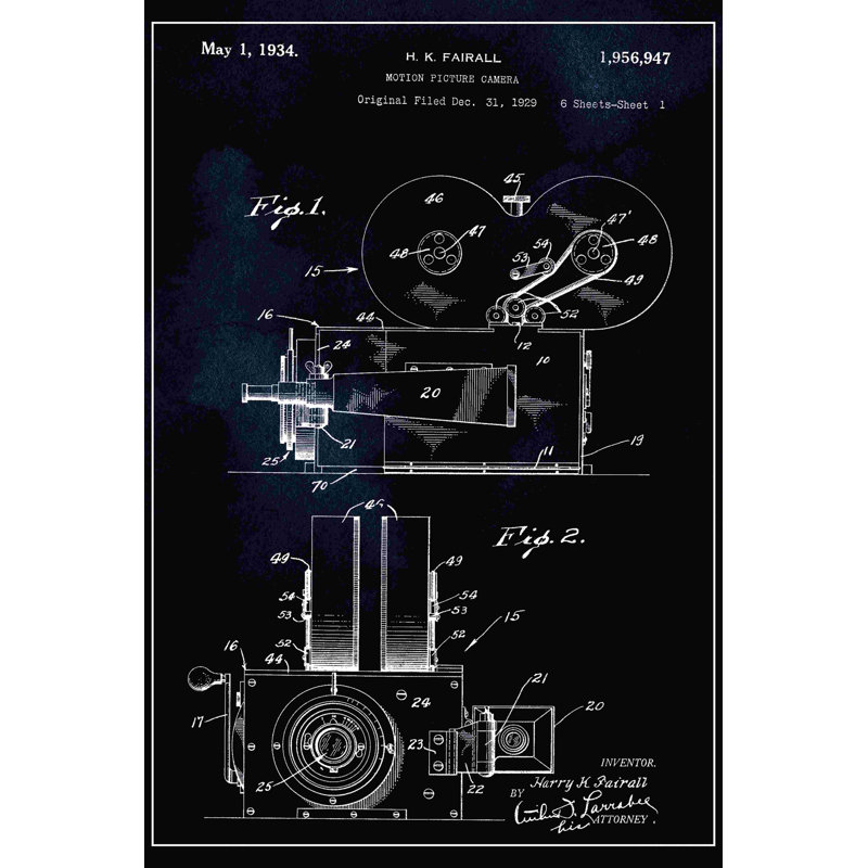 " Patent Motion Camera ", 36" H x 24" W