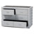 Attina Baxton Studio Cadmus Modern Light Grey Channel-Tufted Fabric 4-Drawer Dresser