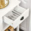 Coffee Bar Cabinet with Four Drawers and Slatted Bottom Shelf
