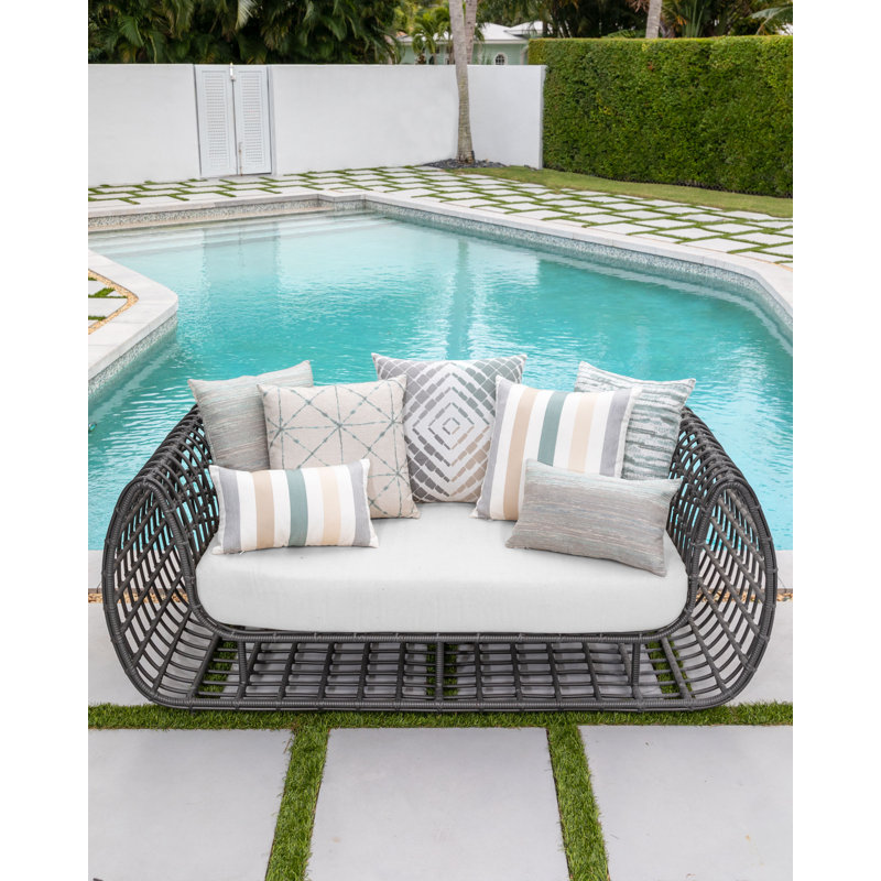 Linear Square Indoor/Outdoor, Indigo, Square 20"