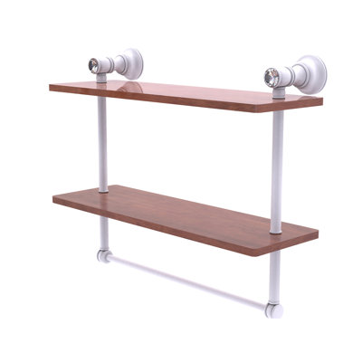 Freyja 2 Piece Ironwood Accent Shelf with Towel Bar