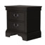 Table de chevet en bois classique, 2 tiroirs de rangement, L 22 po, bois massif-649807980