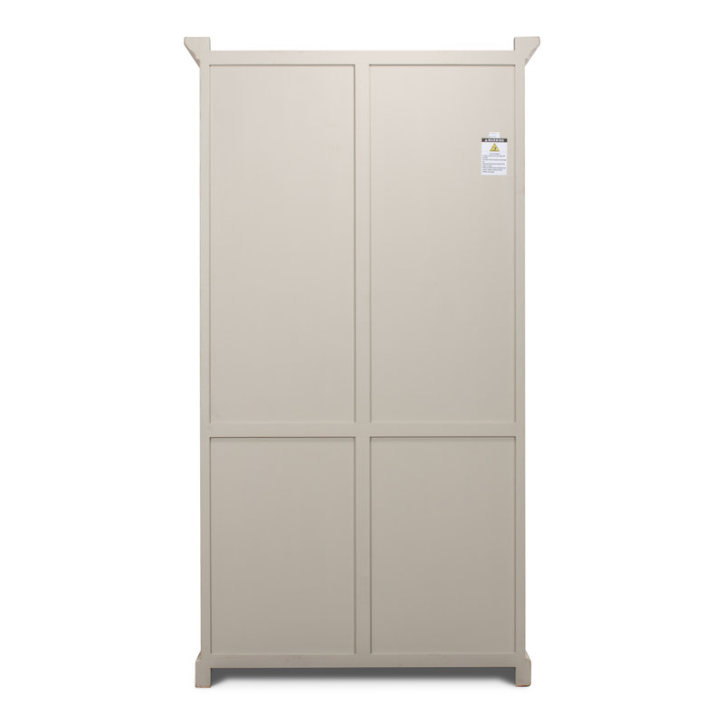 Glass China Cabinet, White