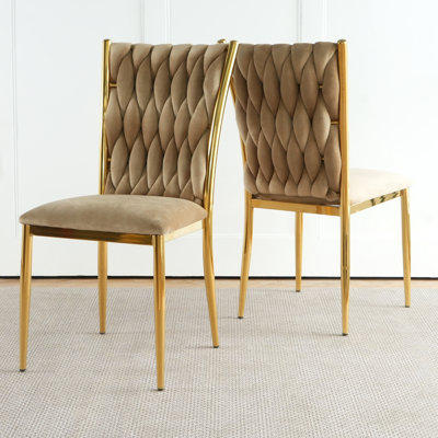 Modern Simple Brown Velvet Dining Chair