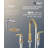 KES 8'' Gold Bathroom Sink Faucet Widespread With Supply Hose And 2 Handles With Drain Assembly-115997984