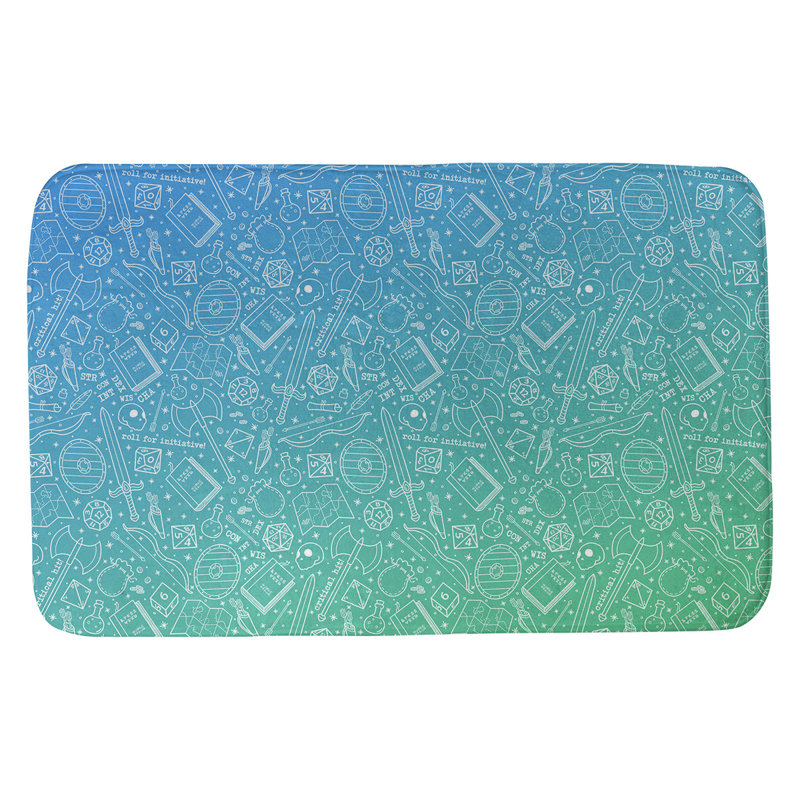 Tapis de bain katelyn elizabeth dégradé Avicia, l 17 po x L 24 po, Bleu / Vert