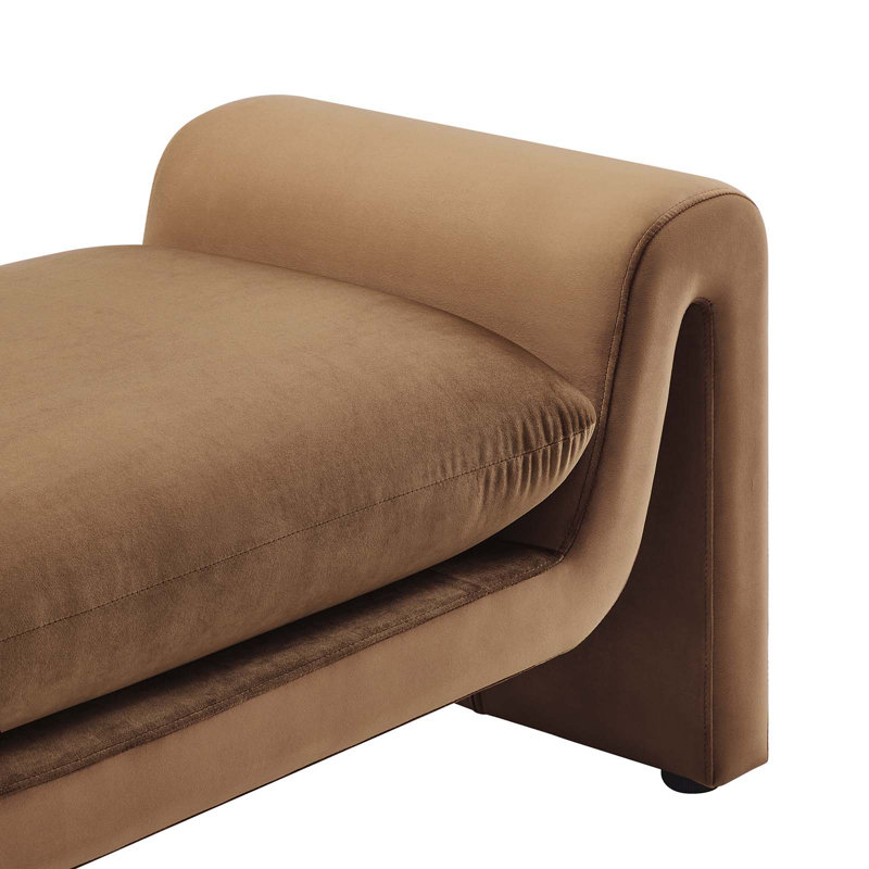 Modway Waverly Performance Velvet Bench, Brown