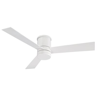 52"" Axis 3 - Blade LED Smart Flush Mount Ceiling Fan with Remote Control and Light Kit Included -  Modern Forms, FH-W1803-52L-MW