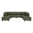 Keslyme Faux Leather Fabric Upholstered Modular Sectional-372726245-372726201