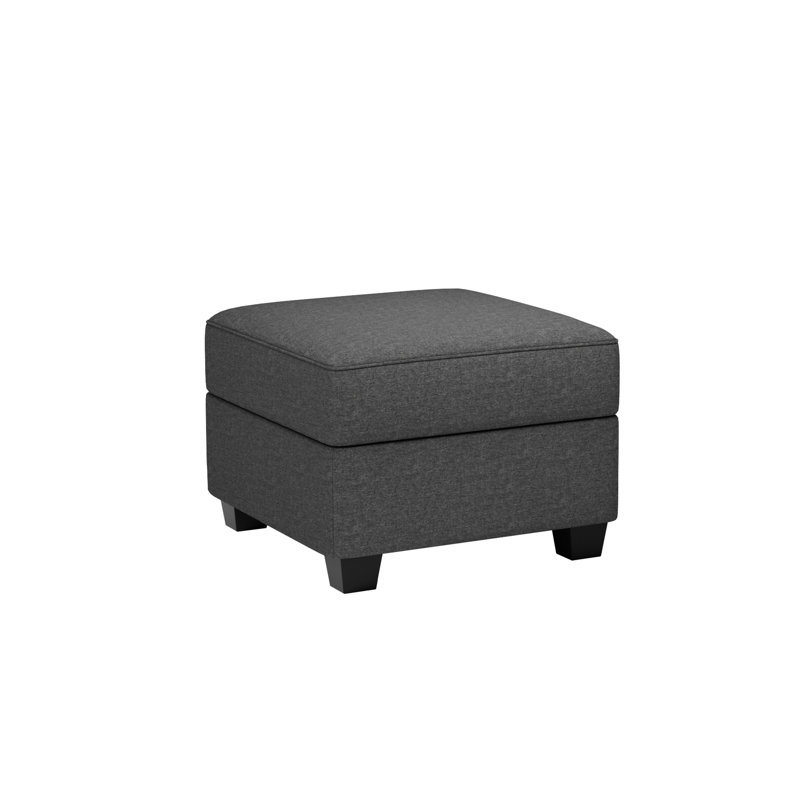 Canapé modulaire convertible avec 4 sièges en lin gris, fonction de rangement, coussins rembourrés en mousse à mémoire de forme, 27 po, structure en bois massif pour une vie décontractée - assise en lin, assise, rembourrée, configuration de pièce
