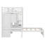 Lit mezzanine avec bureau intégré et escalier, avec compartiments de rangement et tablettes-1438940055