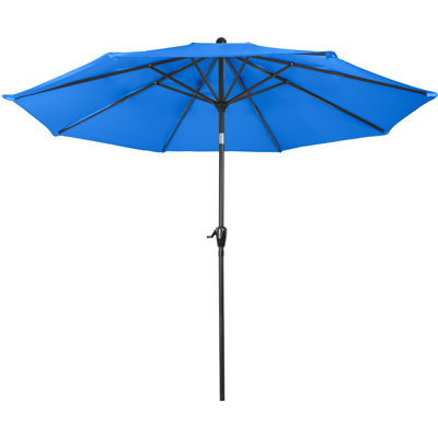 Kelton 10' W Crank Lift Auto-Tilt Patio Umbrella