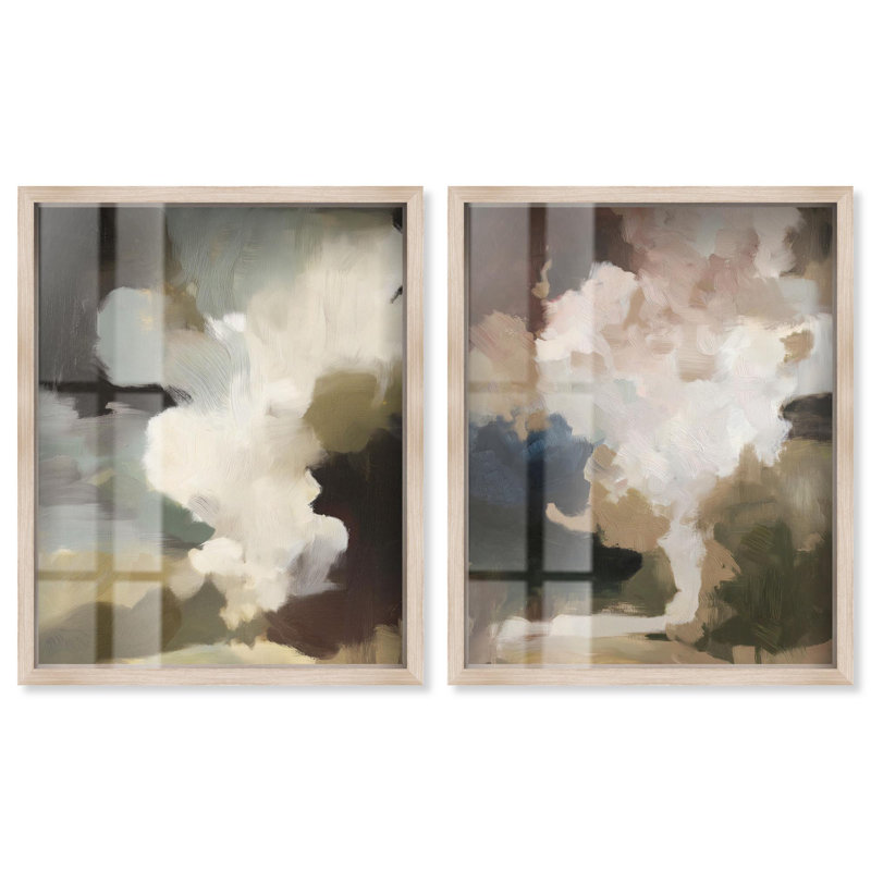 Ensemble de décorations murales bohème Mute Harmony pair par Art Remedy, cadre blond, 20 x 24, H 25 po x l 21 po, Cadre blond
