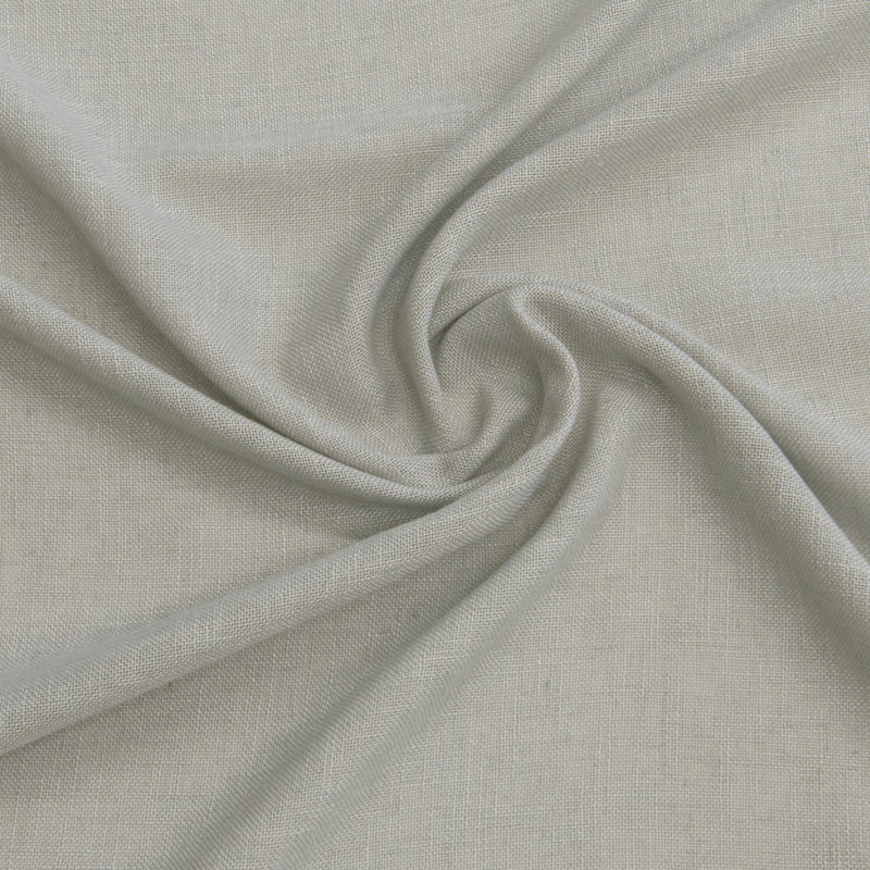 Rideau à œillets en mélange de lin Sickels, Gris, L 52 po x L 96 po