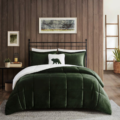 Édredon To King -, l 102 po x L 86 po, lavable à la machine, comprend 2 taies décoratives et 1 coussin décoratif