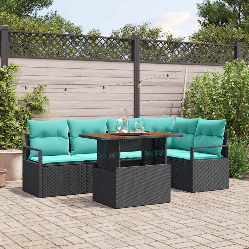 Ensemble de canapé de jardin avec rangement 6 pièces vidaXL