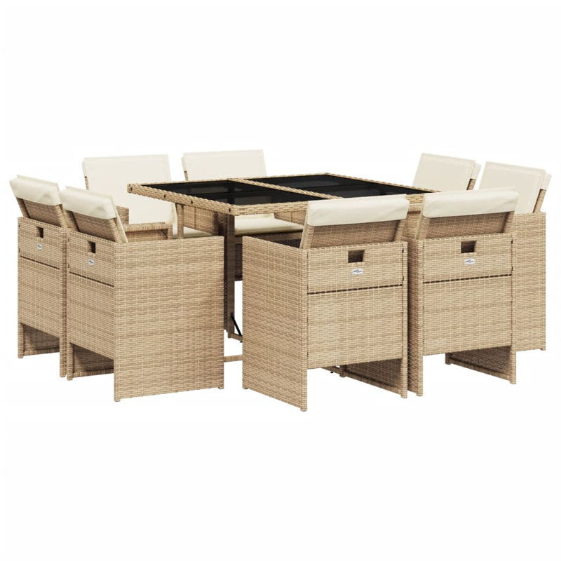 Ensemble repas avec coussins Hokku Designs, Beige, Beige, 8