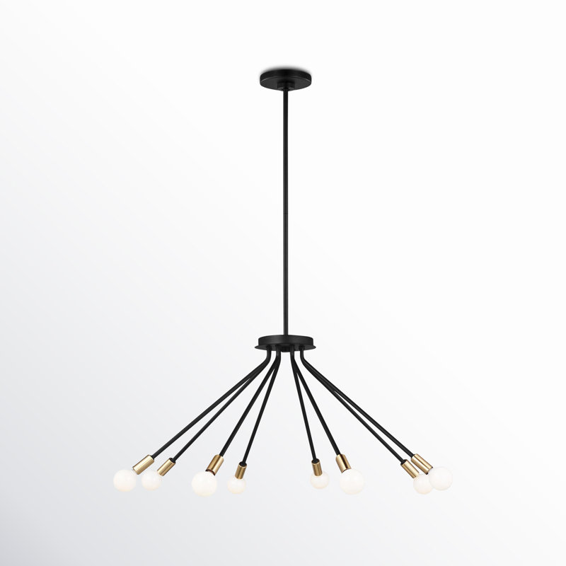 Anika 8 - Light Dimmable Sputnik Modern Linear Chandelier