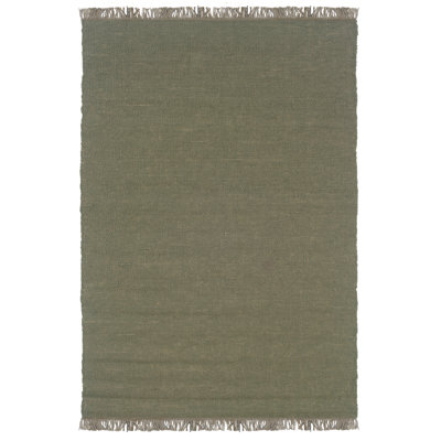 Tapis olive tissé à la main Brogan