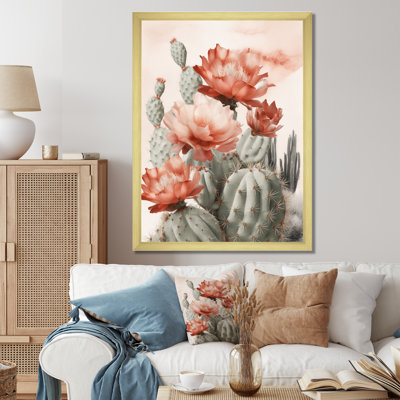 Cactus du désert rouge Louver sur toile