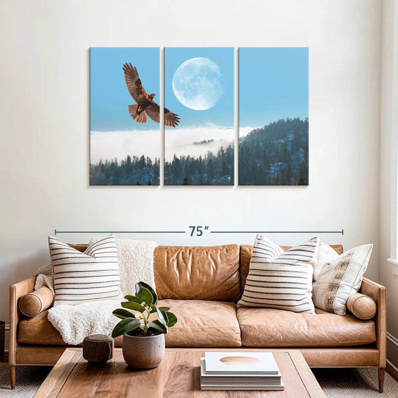Eagle Over Fogy Mountains, 36" H x 57" W
