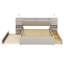 Grand lit plateforme tapissier - liseuses, tiroirs, lit gigogne et tablettes incluses-1692748211