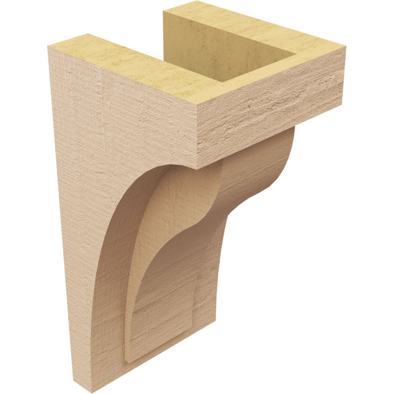 Helena - cèdre brut TimberThane Corbel, H 8 po x l 4 po x P 4 po