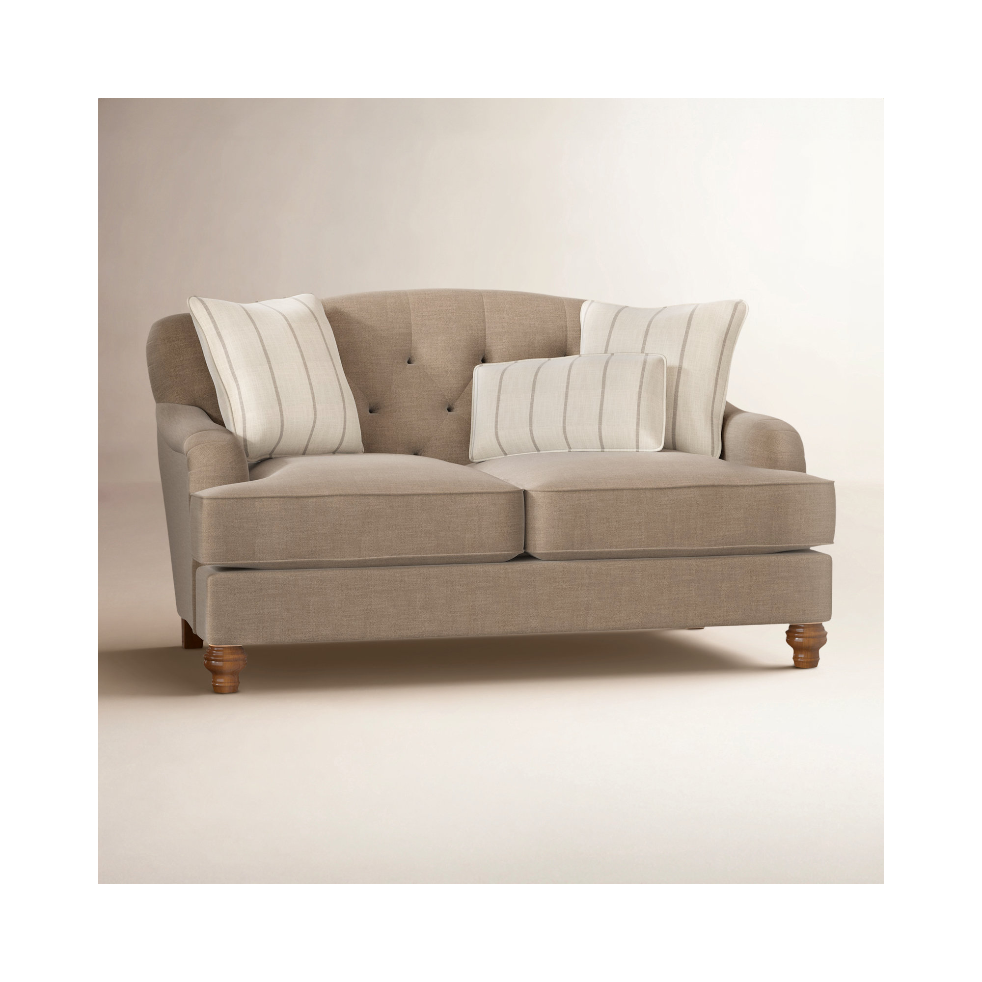 Sullivan 65'' Upholstered Loveseat, Handsome 31 White Performance Twill, Manhattan, No