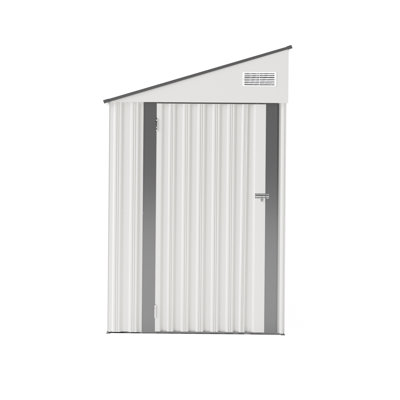 Remise de rangement bicolore en option Campcraft, porte à charnière simple avec toit incliné, conception structurelle solide, bonne ventilation, surface avec film de protection et convenant à divers cas de figure