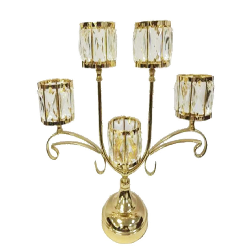 Brionie 21'' H Tabletop Candelabra, Gold