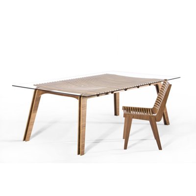 Hiab Glass Top Dining Table