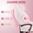 Soontrans Gaming Chair with Footrest High Back Ergonomic Gamer Chair with Headrest and Massage Lumbar Cushion Racing Reclining Video Game Chair for Adults, Pink-1261299433