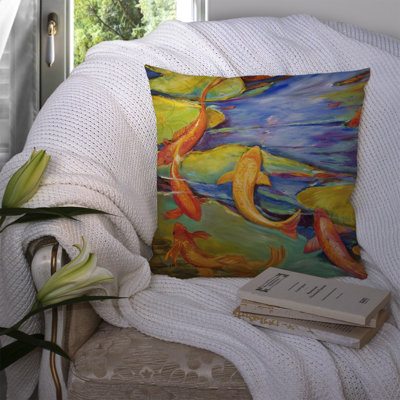 Koi Indoor/Outdoor Throw Pillow