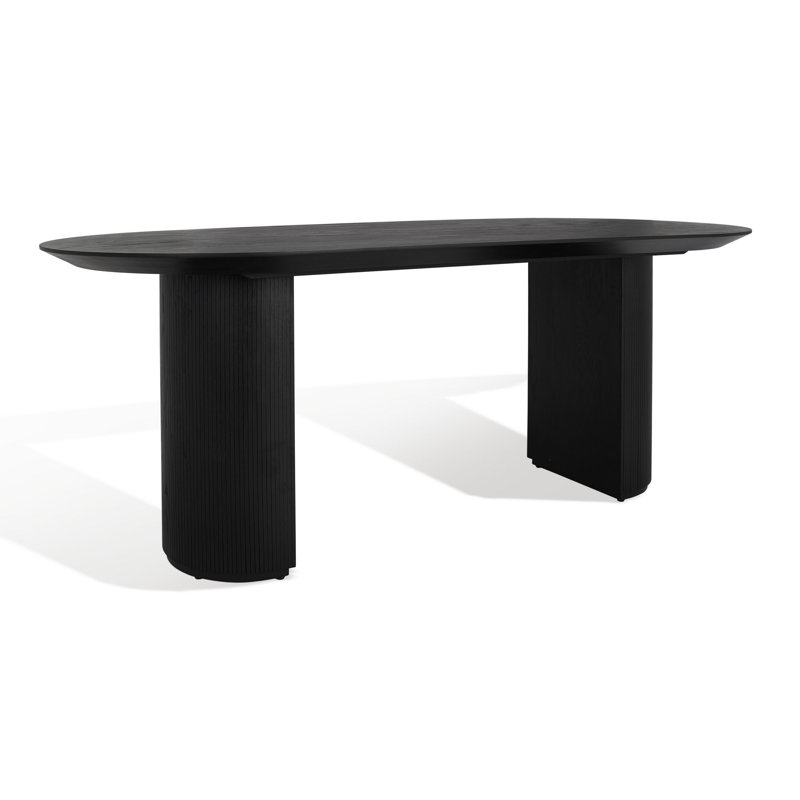 Table de salle à manger Abberton, Noir, noir, noir, noir