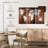 World Map " Chestnut World Map " 3 Piece Art Set-92761162