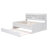 Full Size Captain Bed with Bookshelves & 3 Drawers, Wooden Storage Bed with Trundle-1927632069